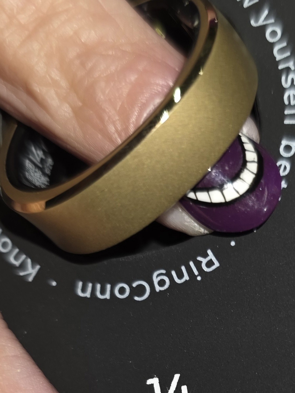 Matte Gold Men's Band Smart Ring - Sleep And Health Monitoring